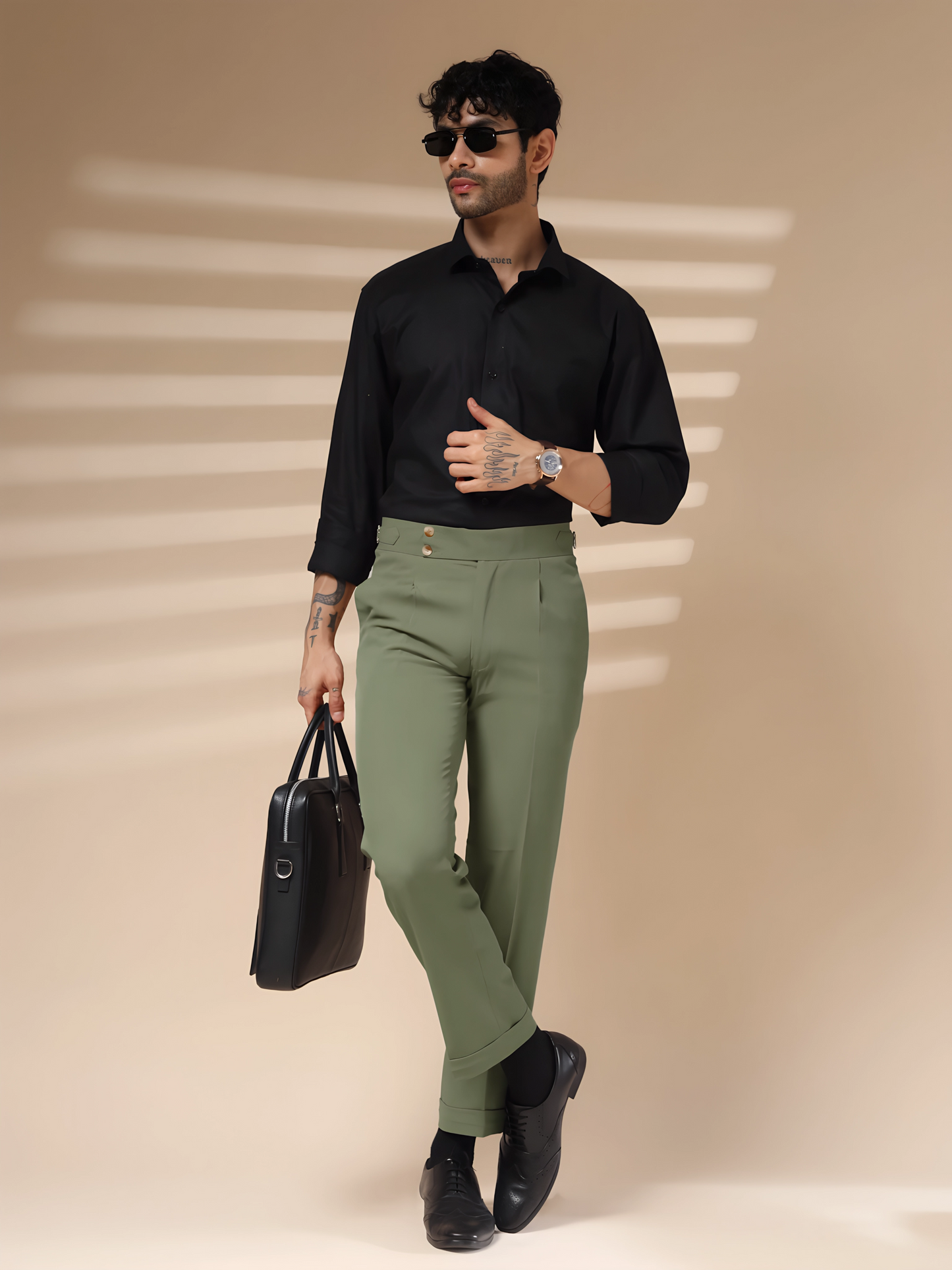 Pebble Signature Buttoned Formal Gurkha Pants by ITALIAN VEGA®