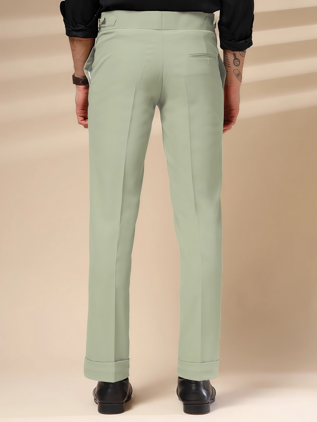 Lime Signature Buttoned Formal Gurkha Pants by ITALIAN VEGA®