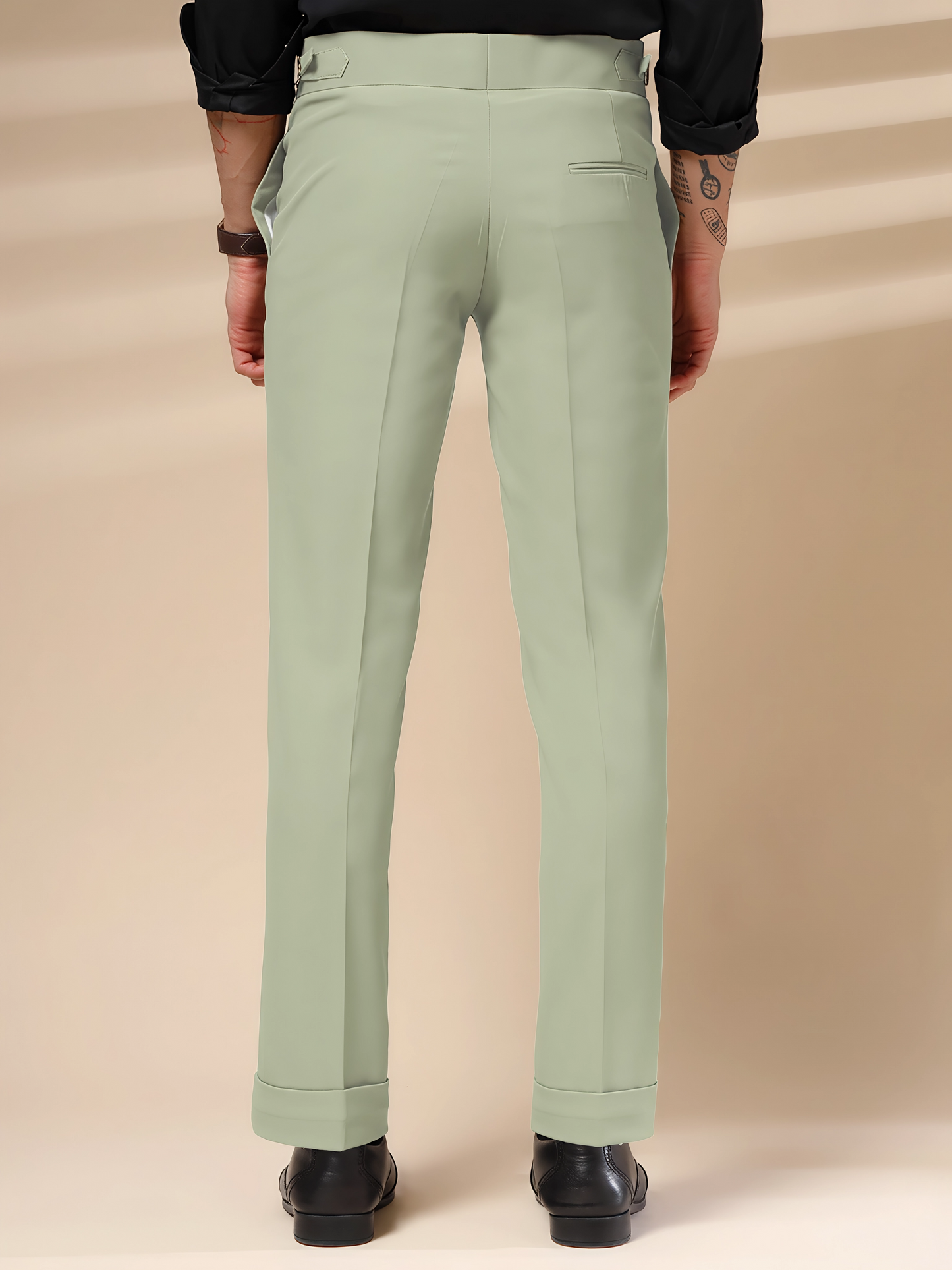 Lime Signature Buttoned Formal Gurkha Pants by ITALIAN VEGA®