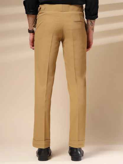 Camel Signature Buttoned Formal Gurkha Pants by ITALIAN VEGA®