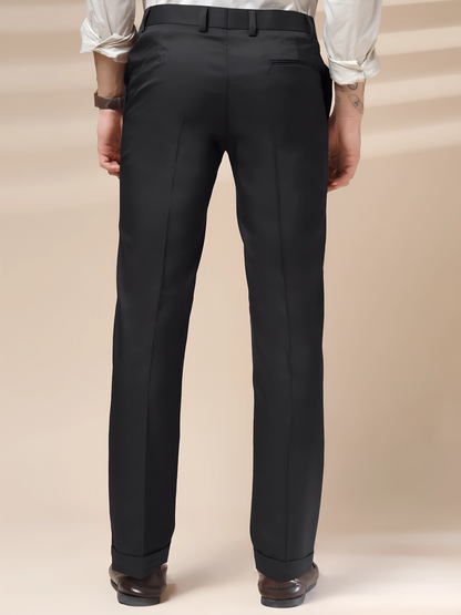 Black Men Pleated Formal Trouser by Italian Vega®