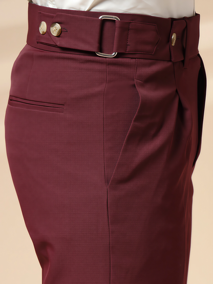 Wine Oxford Gurkha Trouser by Italian Vega®