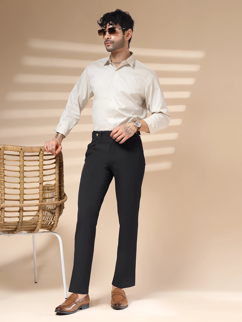 Black Oxford Gurkha Trouser by Italian Vega®