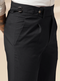 Black Italian Elegant Formal Gurkha Pants by ITALIAN VEGA®