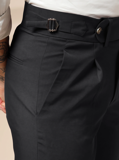 Black Italian Elegant Formal Gurkha Pants by ITALIAN VEGA®