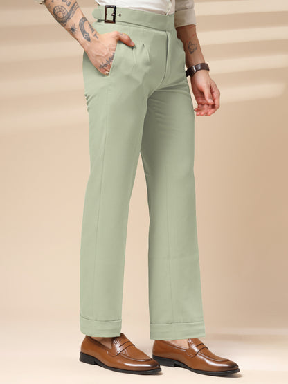 Lime Classic Buckle Gurkha Pants by Italian Vega®