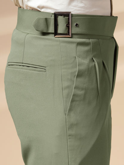 Pebble Classic Buckle Gurkha Pants by Italian Vega®