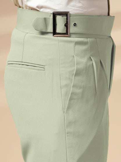 Lime Classic Buckle Gurkha Pants by Italian Vega®