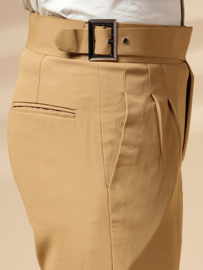 Camel Classic Buckle Gurkha Pants by Italian Vega®
