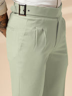 Lime Classic Buckle Gurkha Pants by Italian Vega®