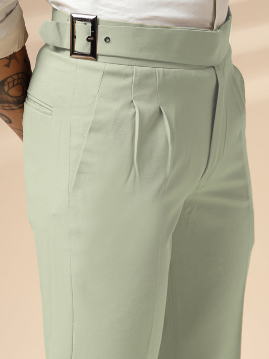 Lime Classic Buckle Gurkha Pants by Italian Vega®