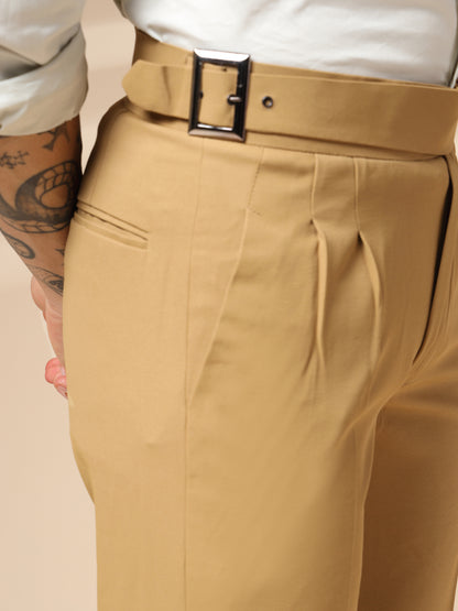 Camel Classic Buckle Gurkha Pants by Italian Vega®