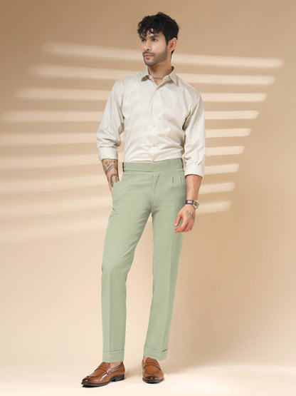 Lime Classic Buckle Gurkha Pants by Italian Vega®