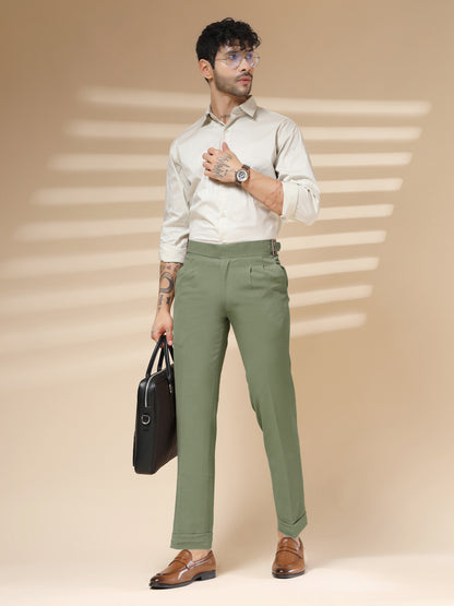 Pebble Classic Buckle Gurkha Pants by Italian Vega®