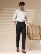Black Double Buttoned GURKHA PANTS by ITALIANVEGA®