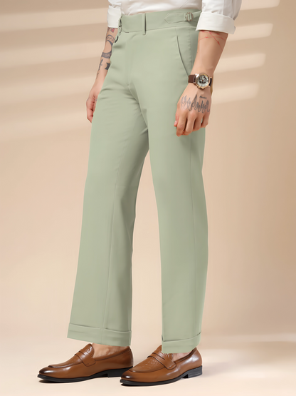 Lime Single Buckle Formal Gurkha Pants by ITALIAN VEGA®