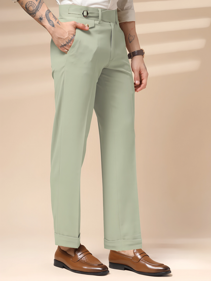 Lime Single Buckle Formal Gurkha Pants by ITALIAN VEGA®