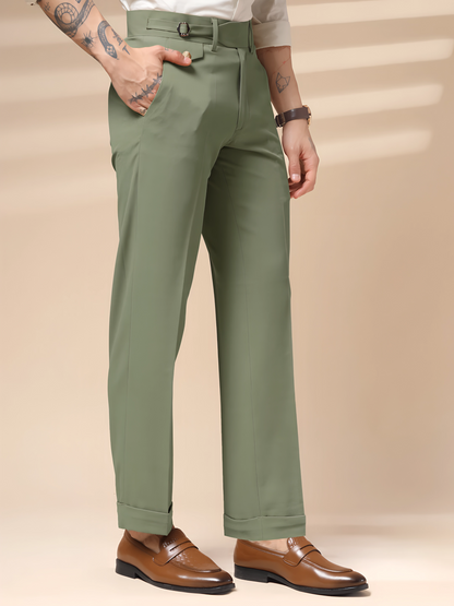 Pebble Single Buckle Formal Gurkha Pants by ITALIAN VEGA®