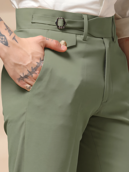 Pebble Single Buckle Formal Gurkha Pants by ITALIAN VEGA®