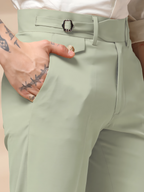 Lime Single Buckle Formal Gurkha Pants by ITALIAN VEGA®