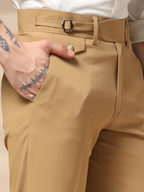 Camel Single Buckle Formal Gurkha Pants by ITALIAN VEGA®