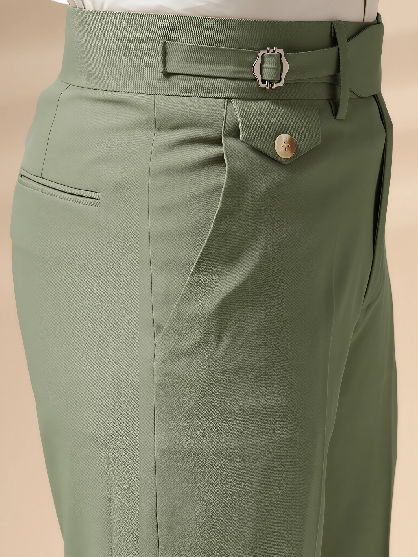 Pebble Single Buckle Formal Gurkha Pants by ITALIAN VEGA®