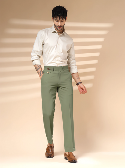 Pebble Single Buckle Formal Gurkha Pants by ITALIAN VEGA®