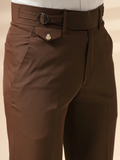 Brown Single Buckle Formal Gurkha Pants by ITALIAN VEGA®