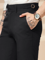 Navy Blue Single Buckle Formal Gurkha Pants by ITALIAN VEGA®
