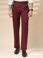 Wine Classic Buckle Gurkha Pants by Italian Vega®