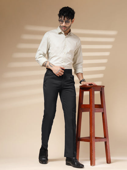 Black Classic Buckle Formal Gurkha Pants by ITALIAN VEGA®