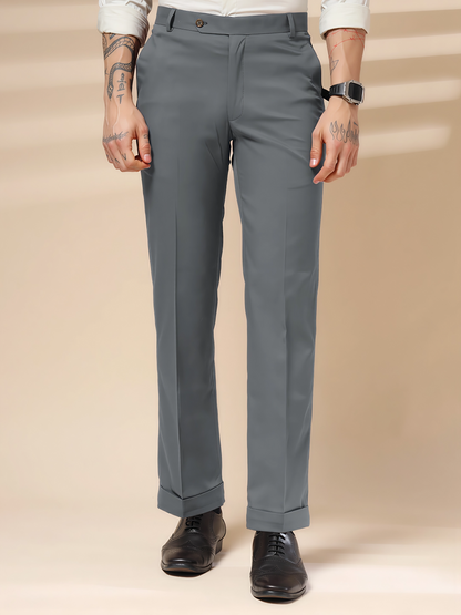 Royal Stone Grey Formal Trouser by ITALIAN VEGA®
