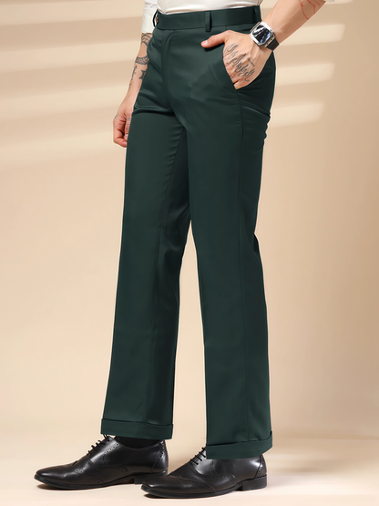 Royal Bottle Green Formal Trouser by ITALIAN VEGA®