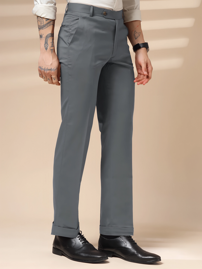 Royal Stone Grey Formal Trouser by ITALIAN VEGA®