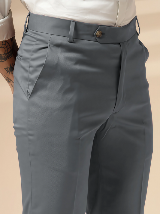 Royal Stone Grey Formal Trouser by ITALIAN VEGA®