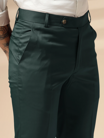 Royal Bottle Green Formal Trouser by ITALIAN VEGA®