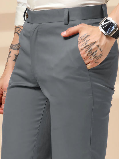 Royal Stone Grey Formal Trouser by ITALIAN VEGA®