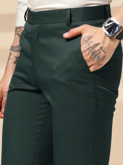 Royal Bottle Green Formal Trouser by ITALIAN VEGA®