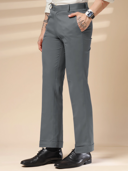 Stone Grey Men Formal Pant by ITALIAN VEGA®