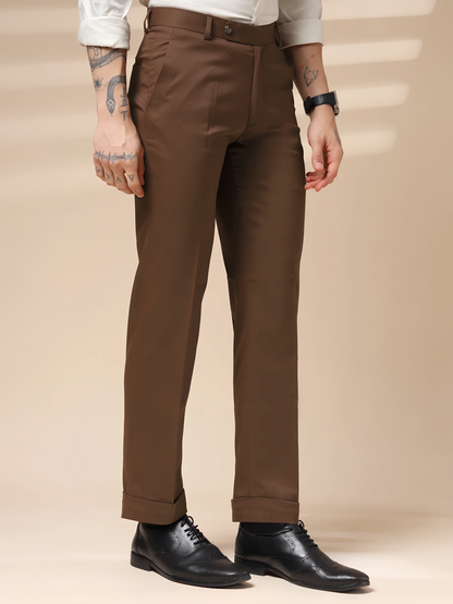 Brown Men Formal Pant by ITALIAN VEGA®