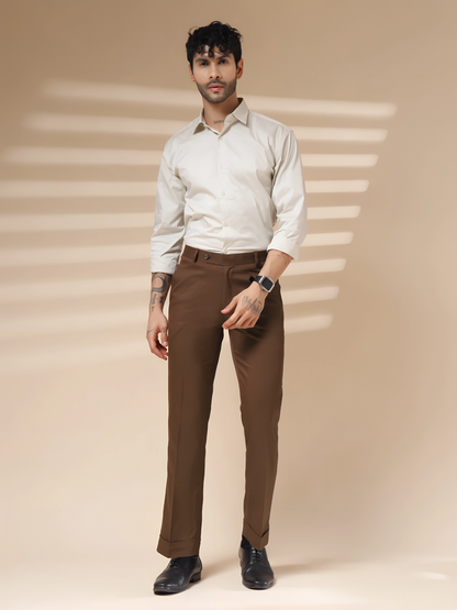 Brown Men Formal Pant by ITALIAN VEGA®