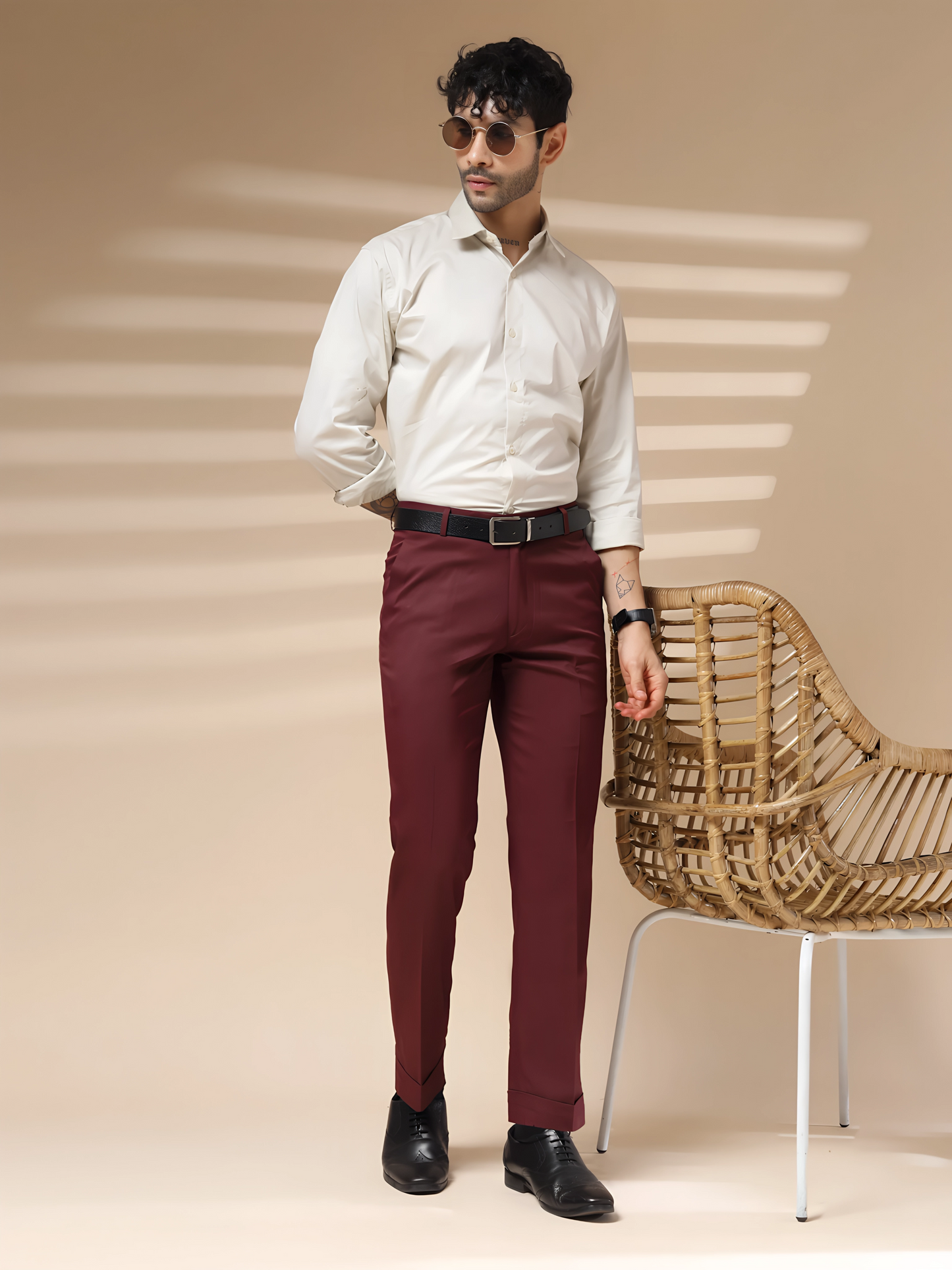 Wine Men Formal Pant by ITALIAN VEGA®