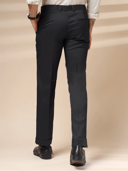 Charcoal Black Men Formal Pants by Italian Vega®