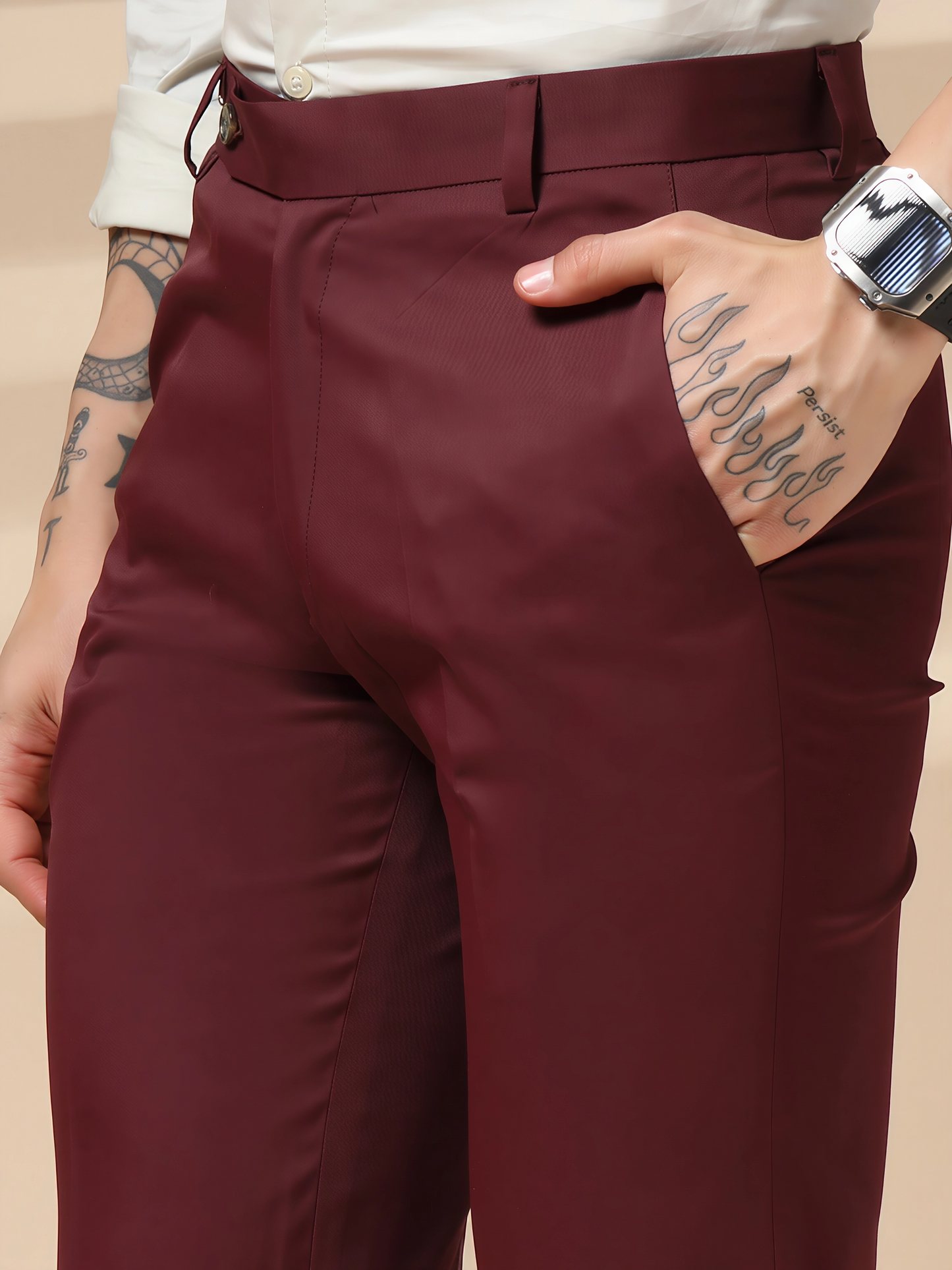 Wine Men Formal Pant by ITALIAN VEGA®