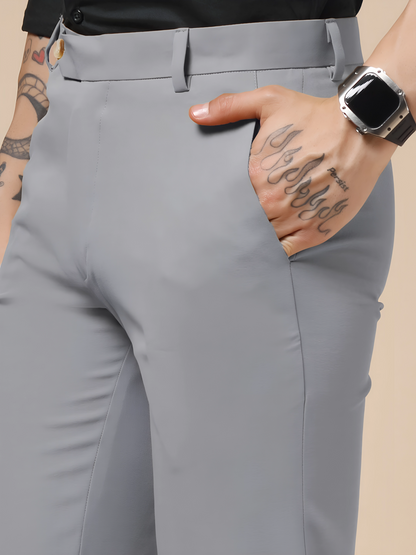 Ash Grey Men Formal Pants by Italian Vega®