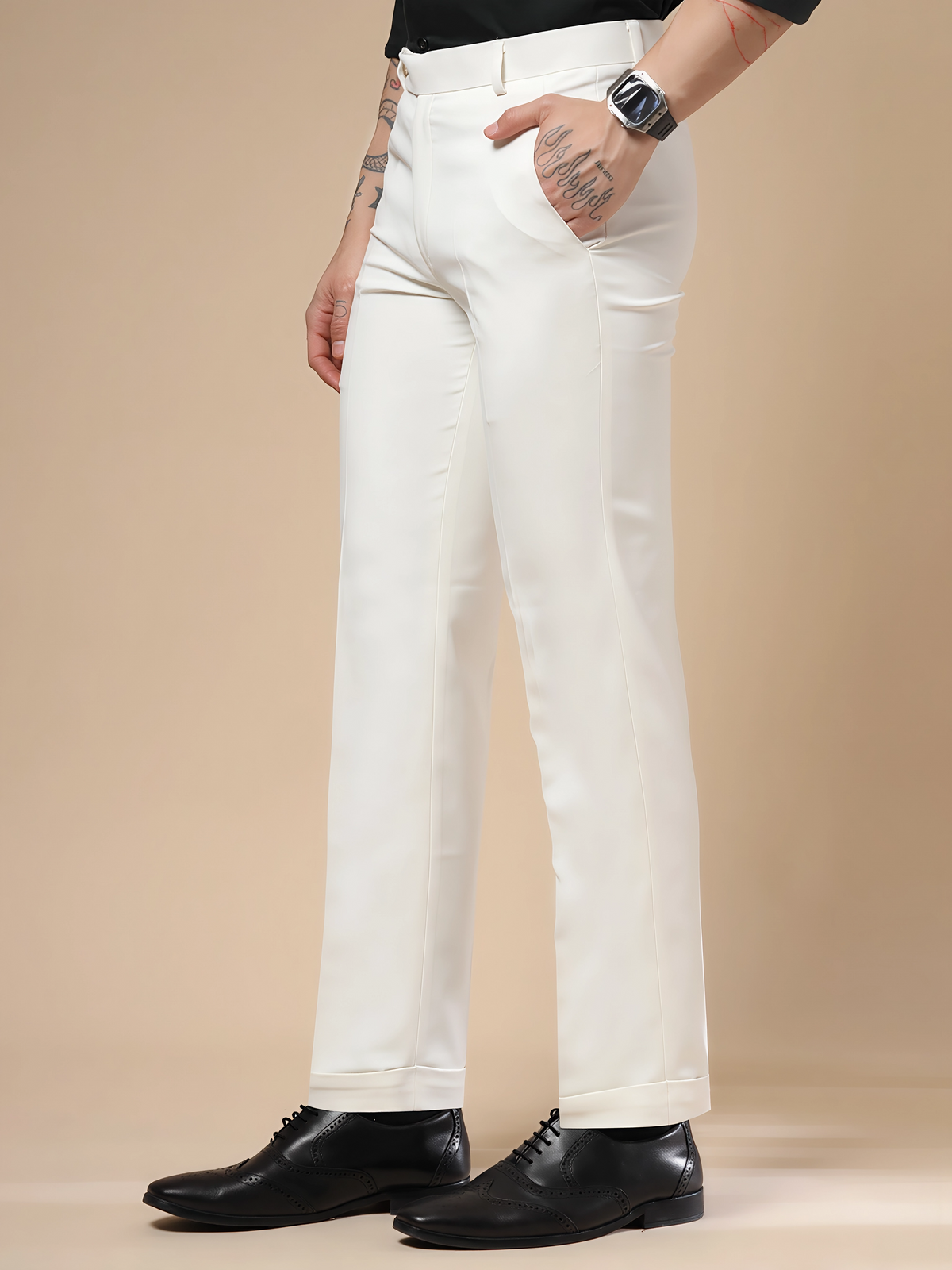 Frost White Men Formal Pant by ITALIAN VEGA®