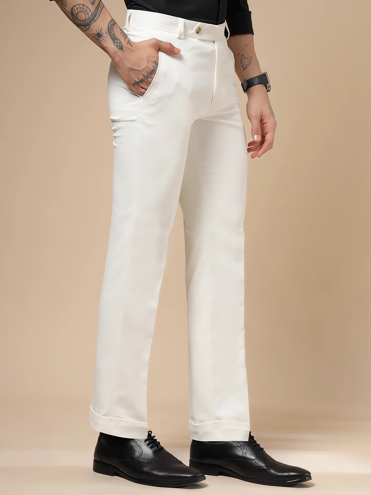 Frost White Men Formal Pant by ITALIAN VEGA®