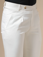 White Men Pleated Formal Trouser by Italian Vega®
