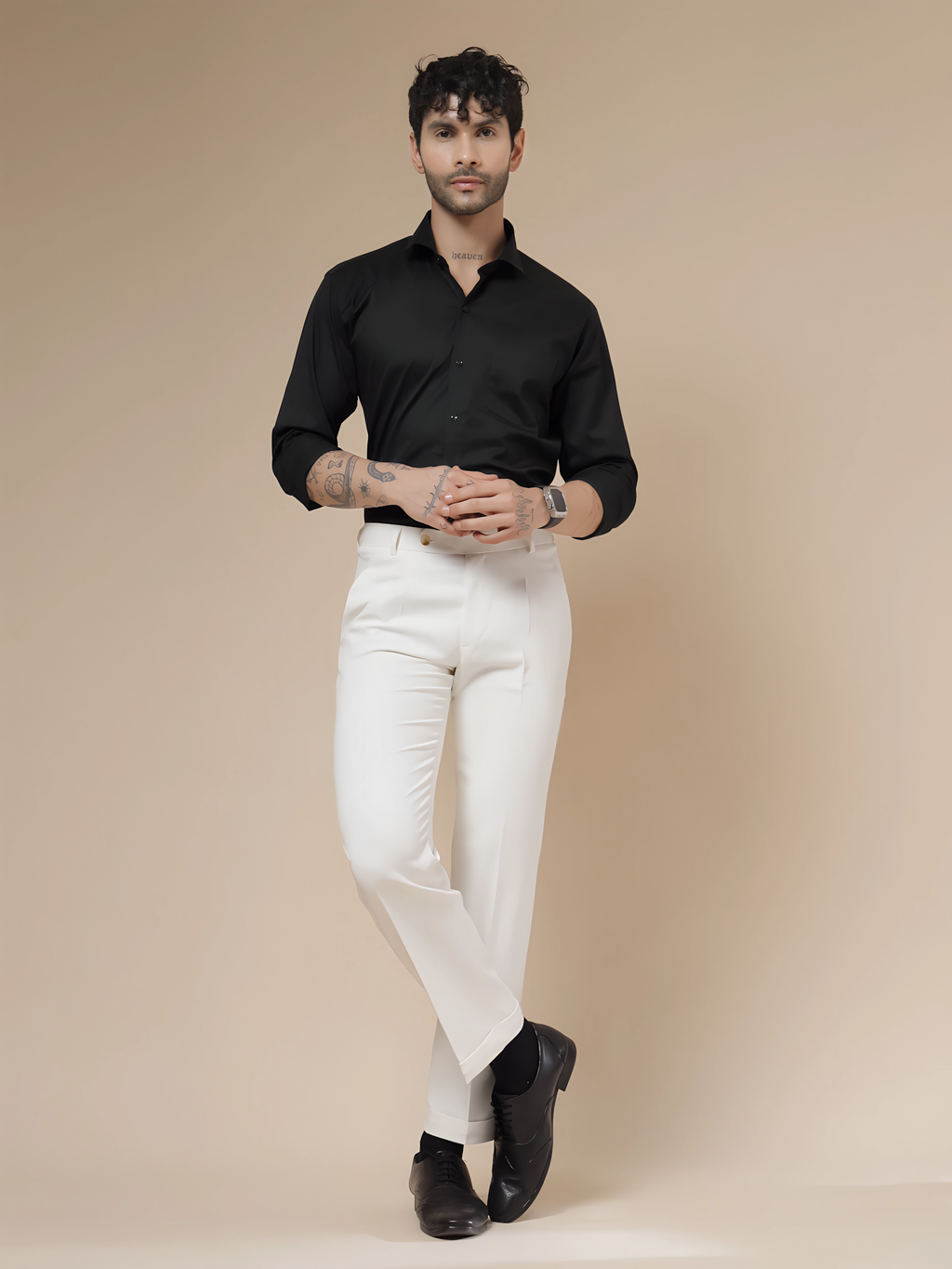 White Men Pleated Formal Trouser by Italian Vega®
