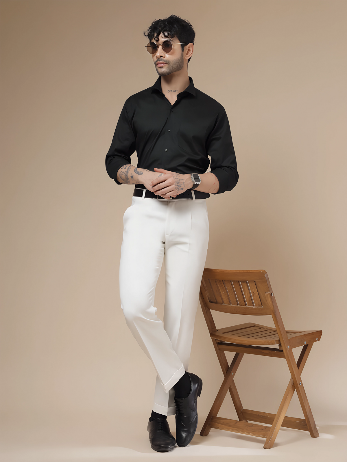 White Men Pleated Formal Trouser by Italian Vega®